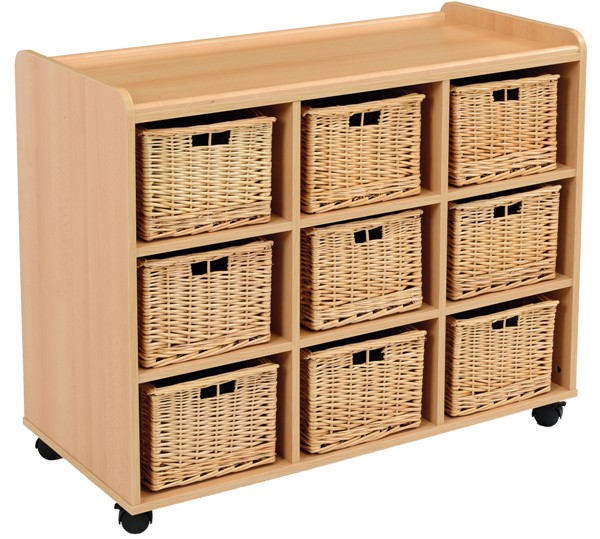 Kebrico 9 Wicker Basket Storage Unit