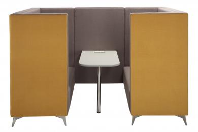 Create Seating Meg 4 Seater High Back Meeting Booth with Table
