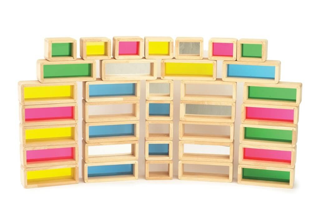 Commotion Early Years Rainbow Wooden Building Blocks