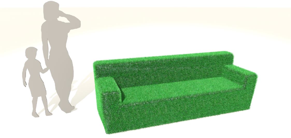 Timotay Playscapes Timotay Outdoor Playground Sensory Grass Sofa