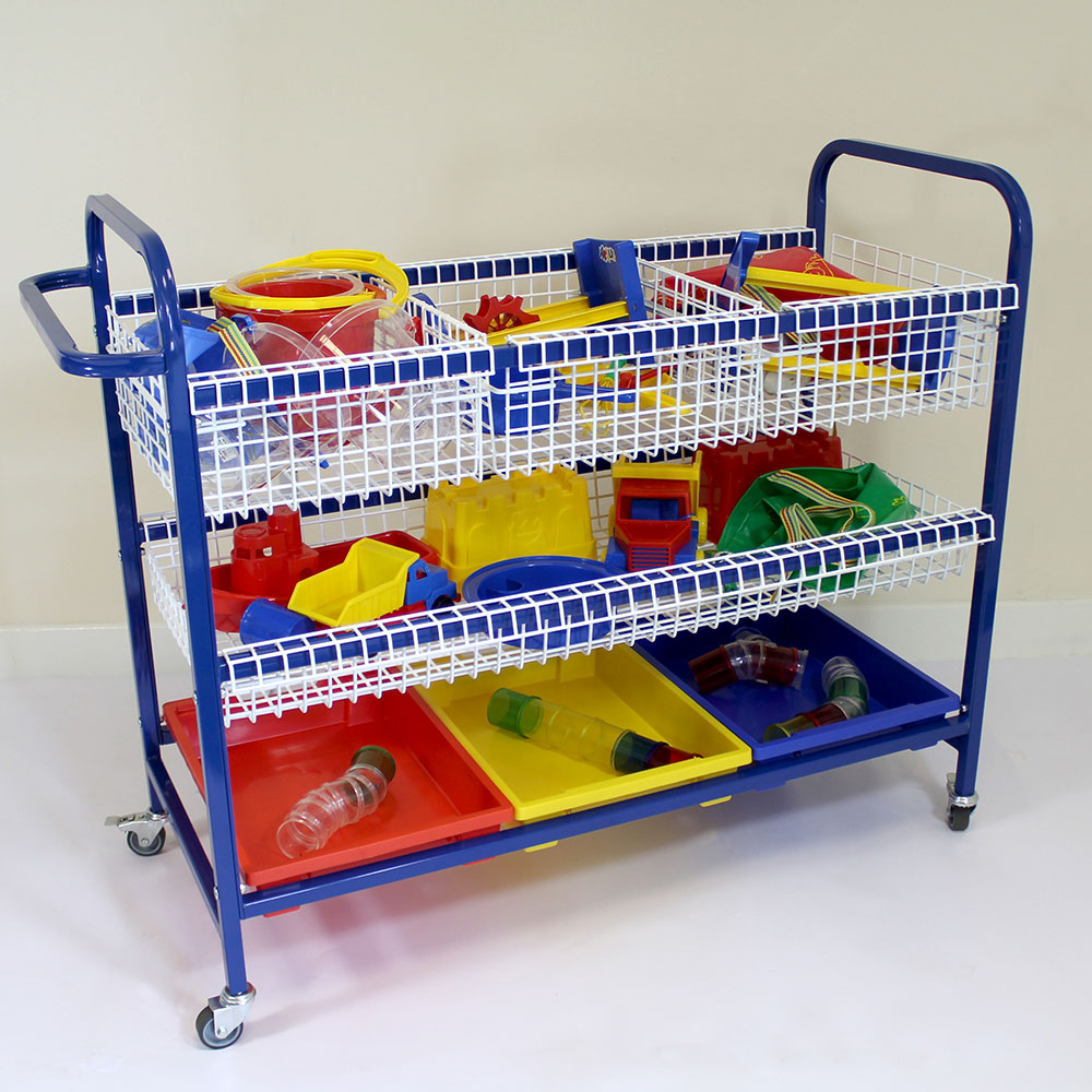 Cicada Early Years Sand and Water Trolley with Gratnells Trays