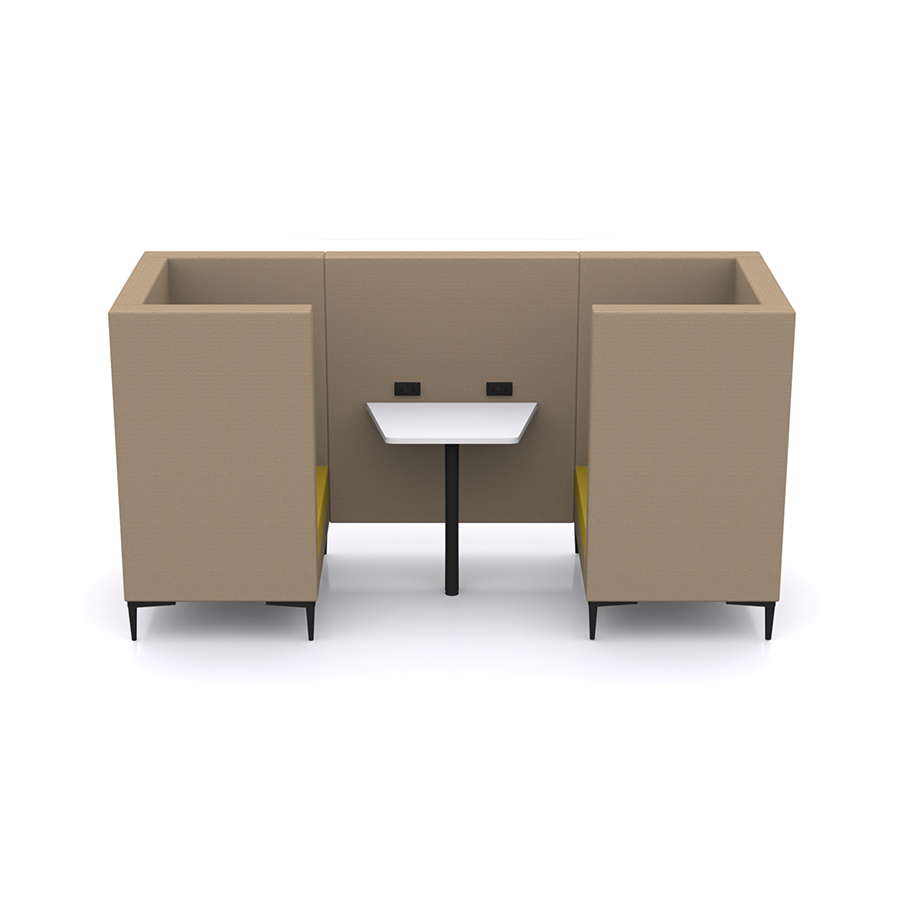 Identity Furniture Element Two Seater Office Booth with Table