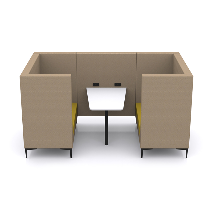 Identity Furniture Element Four Seater Office Booth with Table