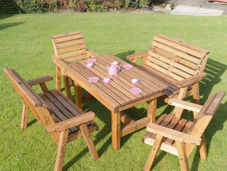 Riverco Trading Ltd Outdoor Wooden Childrens Pub Garden Seating Set