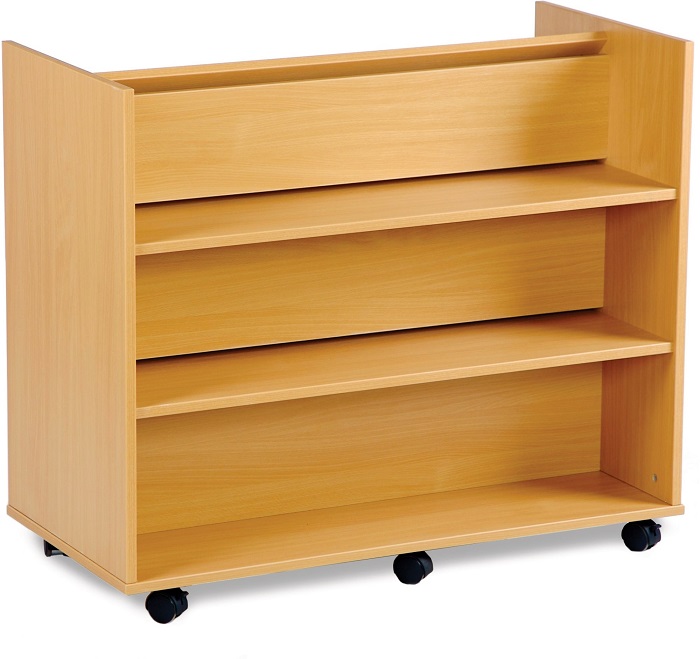 Monarch Monarch Library Unit with 3 Angled Shelves and 3 Horizontal Shelves - Maple