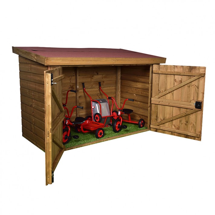 Profile Education Early Years Outdoor Wooden Trike Storage Shed