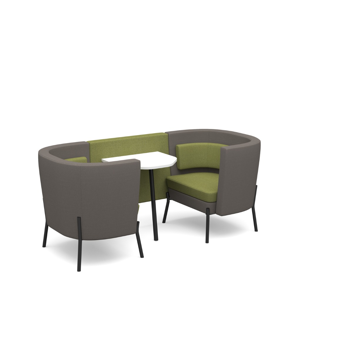 Dams Tilly 2 Seater Low Back Breakout Meeting Pod with Table 