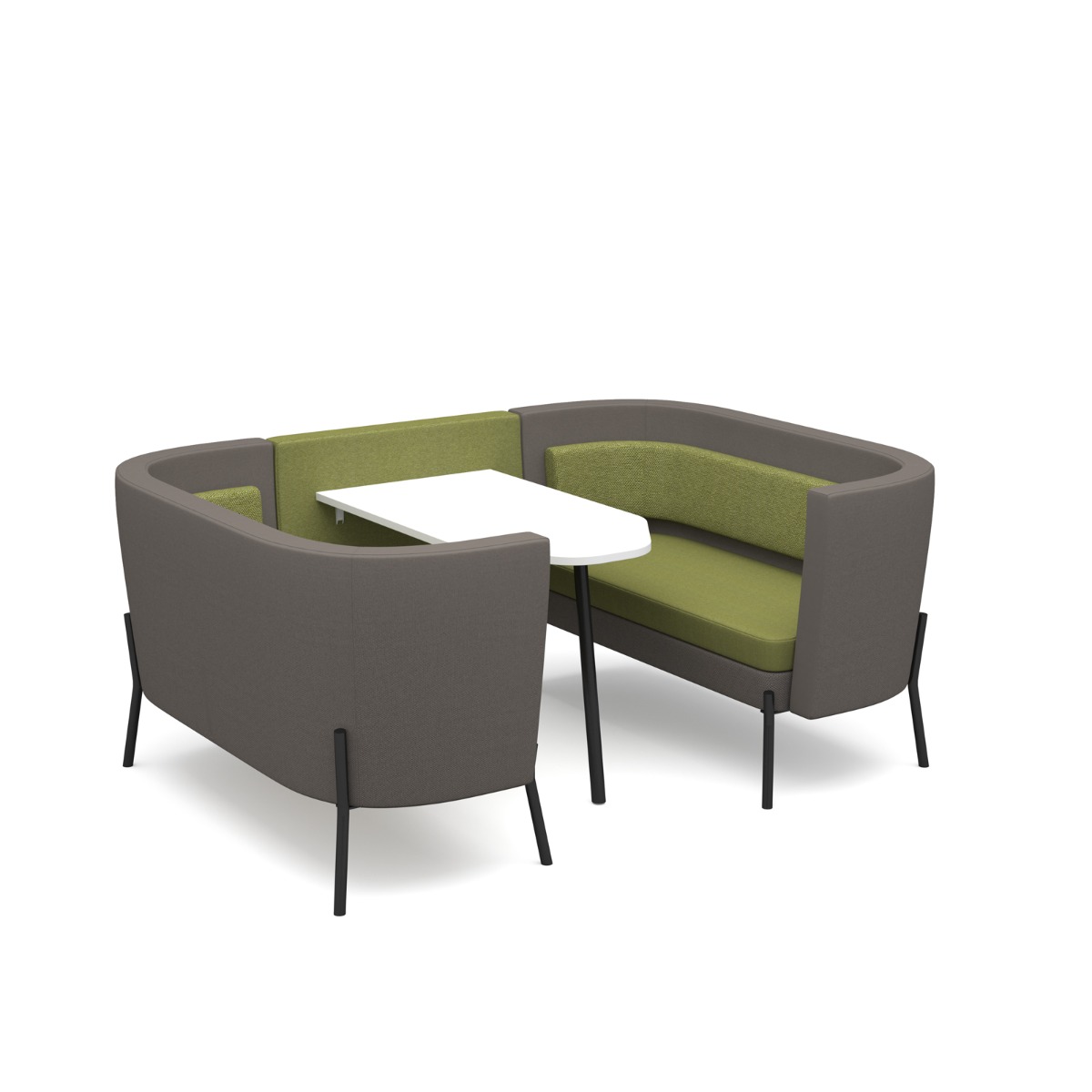 Dams Tilly 4 Seater Low Back Breakout Meeting Pod with Table 